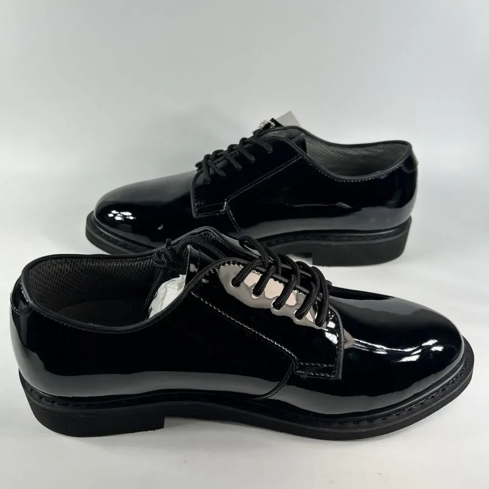 Rothco High Gloss Oxford Shoes Mens 10R Black Military Uniform Dress Shiny